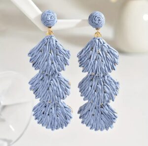 Caravanas Funny celeste pastel