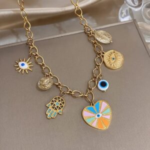 Collar multidije corazón multicolor