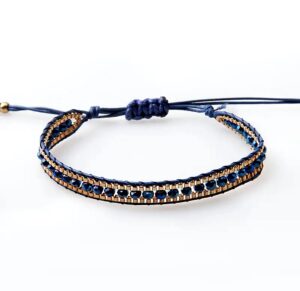 Pulsera Gipsy en azul y dorado