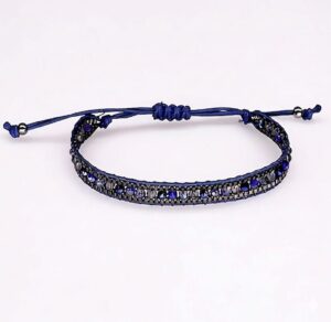 Pulsera Gipsy en azul y plateado