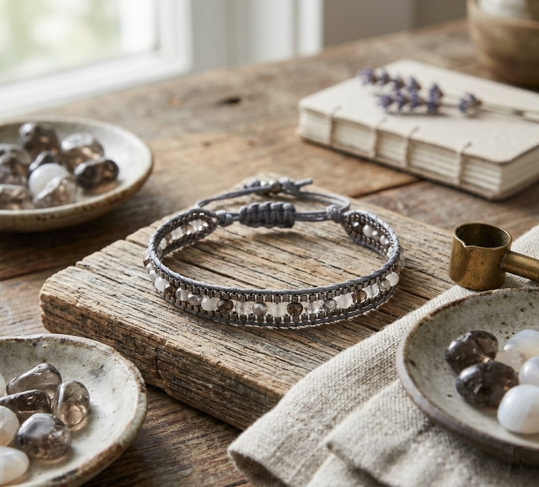 Pulsera Gipsy en plateado y gris - Imagen 3